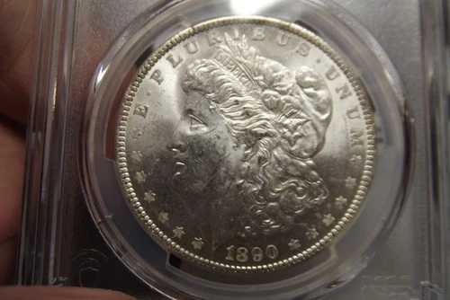 1890-P Morgan Silver Dollar Freshly graded  PCGS MS61 Beauty!