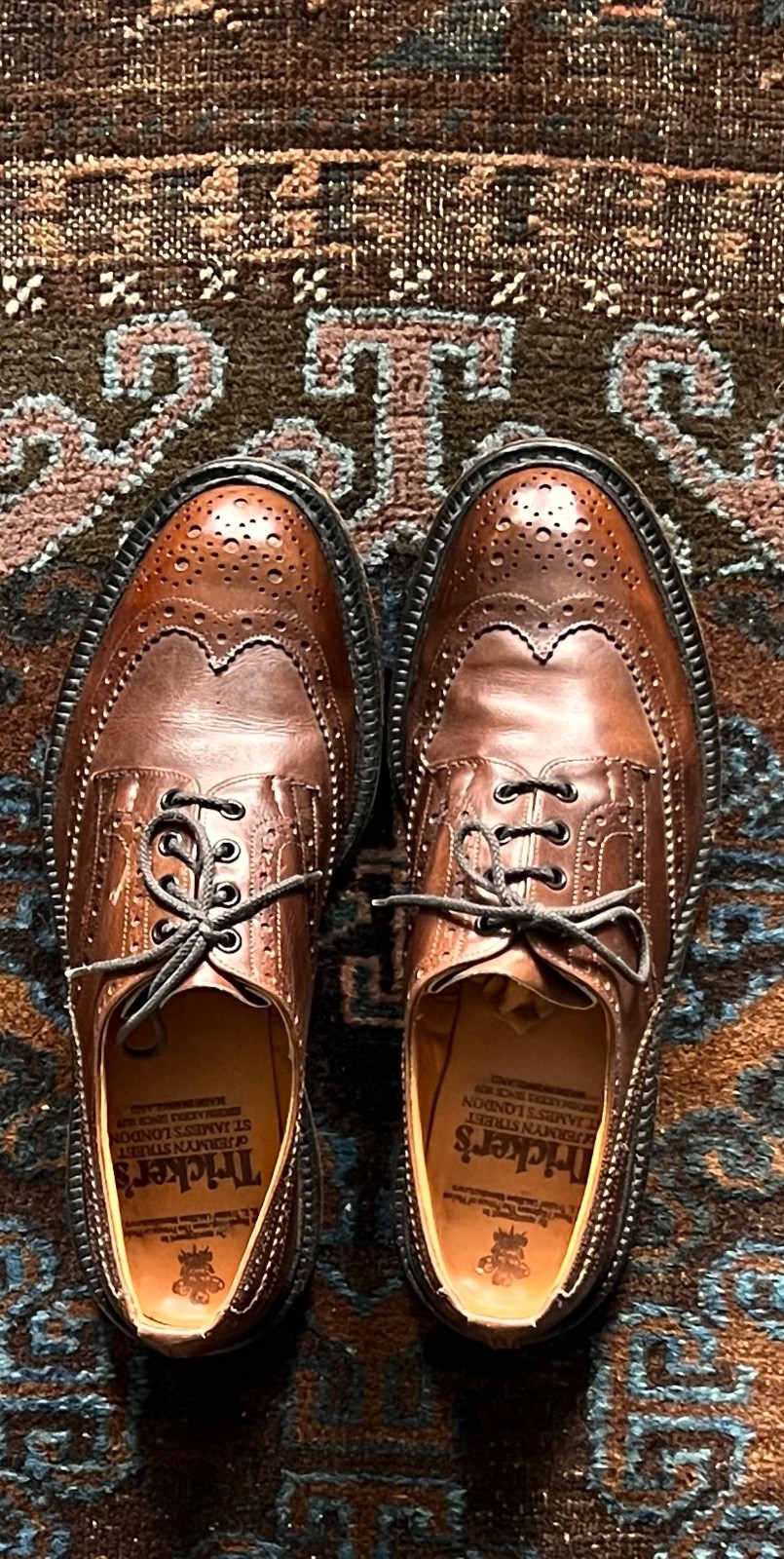 Benchmade TRICKERS Wingtip BOURBON Brogues Sz10.5… - image 2