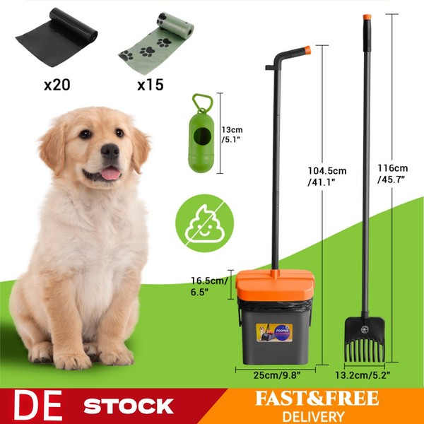 Hundekotschaufel Kehrschaufel Hunde Rechen Schaufel Hundekot Scooper Lange Griff-image