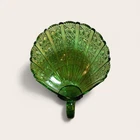 New ListingVintage Green Depression Glass Fan-Shaped Dish