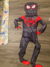 Spider-Man Kids Black Red Jumpsuit Complete Outfit w/ Mask Included Size 100
