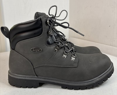 Lugz 'Scaffold' Lace-Up Work Safety Boots Mens Size 10.5 Charcoal Grey