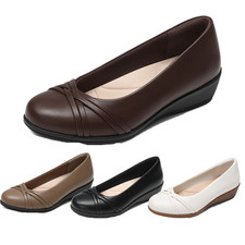 Women Low Wedge Flat Shoes Dress Shoes Comfort Walking Mary Jane Flat Shoes