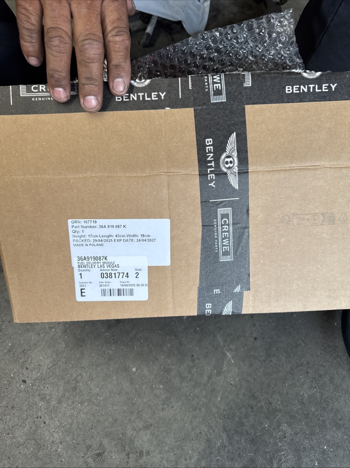 bentley bentayga fuel pump