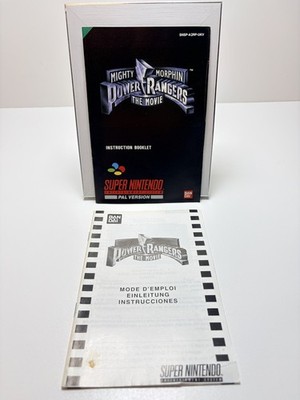 Mighty Morphin Power Rangers The Movie SNES Spielanleitung Original Nintendo PAL