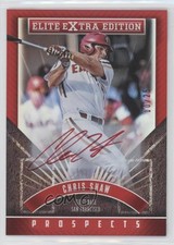 2015 Panini Elite Extra Edition Prospects Red Ink 10/25 Chris Shaw #32 Auto rg5
