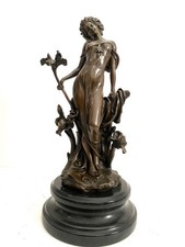 Art Nouveau Bronze Figure Bronze Nude with Artist Signature Milo on Marble Base