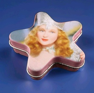 Star Tin Wizard of Oz Glenda Good Witch Vtg Mini Trinket Box Vandor Hinged 2.4''