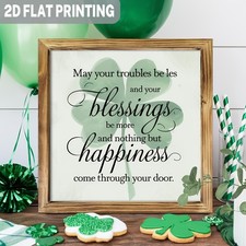 Irish Wooden Plaque Blessing Quote St. Patrick's Day Happiness Home Decoration