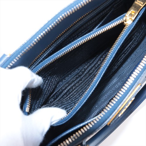 Prada Saffiano Lux Leather 2 Way Handbag Blue BL0837 - Picture 11 of 19
