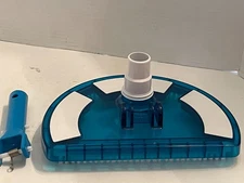 USP Pool Vacuum Brush Head Curved Half Moon Body 10x7" Swivel Connect VH-709 