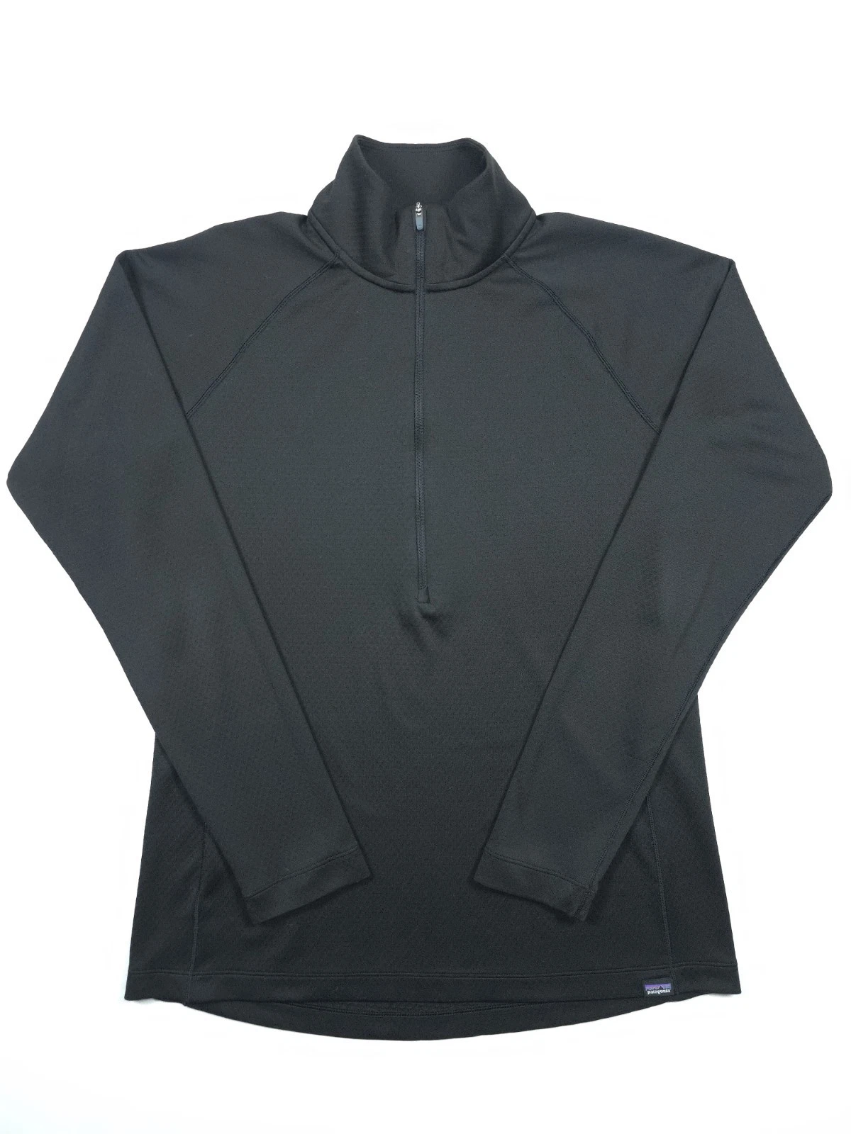 Patagonia Women's Capilene Midweight Zip-Neck Baselayer Top Black #44457 Large