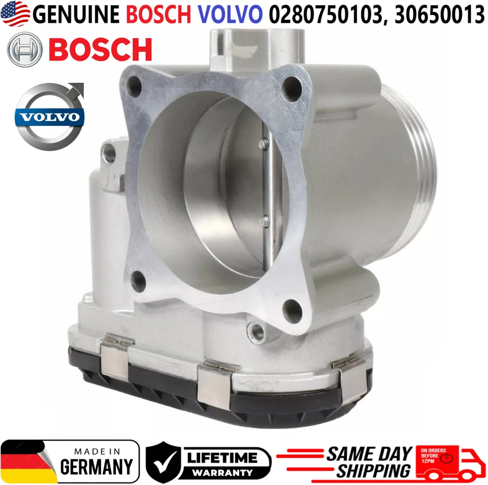 Cuerpo de acelerador Bosch genuino para Volvo S60 S80 V70 XC70 XC90 2002-2013, 30650013 Foto 2 de 4