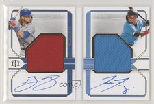 2020 Panini National Treasures 26/99 Bo Bichette Isan Diaz #DSM-BI Auto ev1