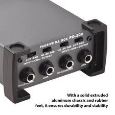 2 Channels Passive DI-Box Unit Hum Eliminator 1/4'' Instrument Direct Box PRAA