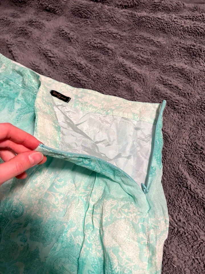 Falda midi floral azul para mujer Y2K Twenty One de colección línea A coqueta casa de campo Foto 4 de 4