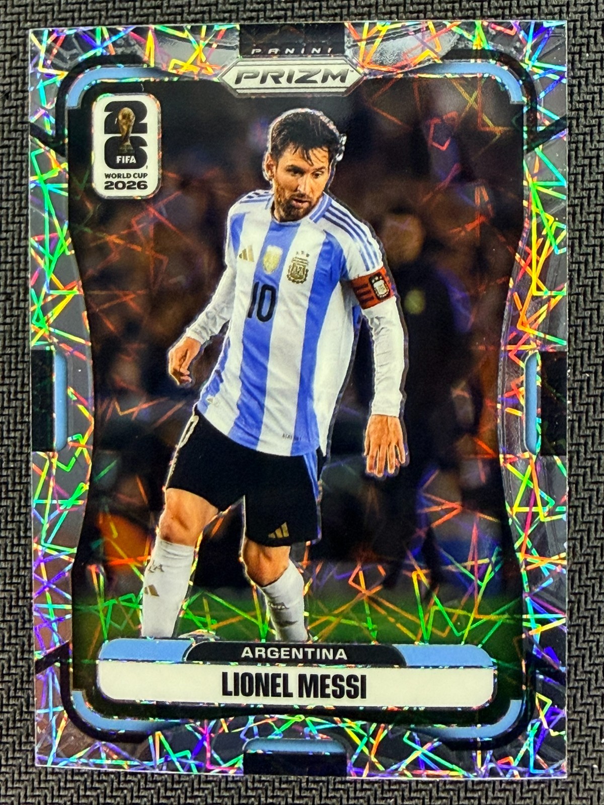 2026 Panini Prizm FIFA World Cup Lionel Messi Lazer Prizm #10 Argentina view 1