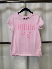 Puma girls Pink Tee with Neon Pink Logo small...