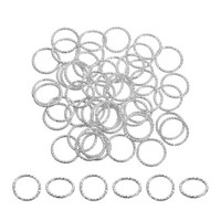 Offene Biegeringe,50 StüCk,18Mm,O-Ring-VerbindungsstüCk,WeißGold