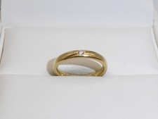 750 Gelbgold 18K Gold Ring  3,9 g Trauring Ehering Diamant RG 51 -16,2 mm A45