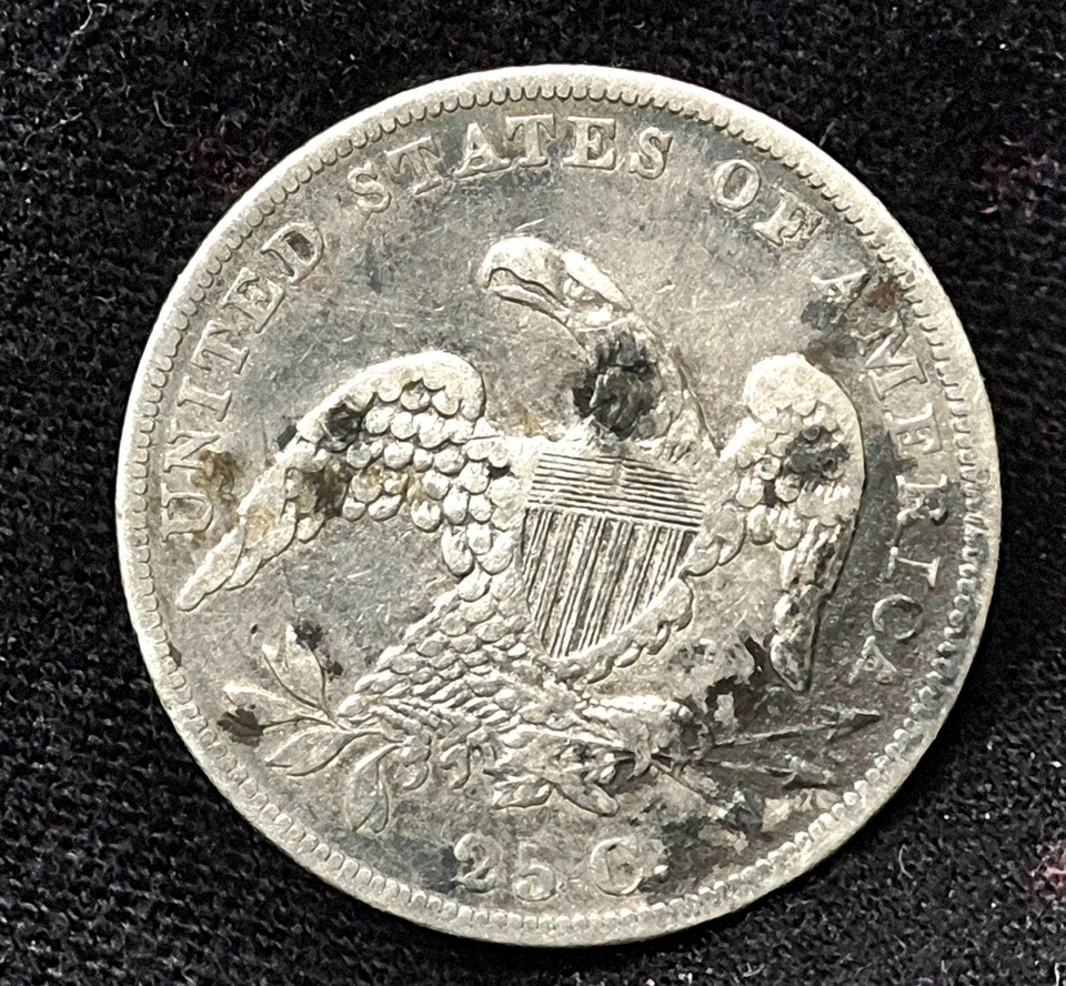 1835 Capped Bust Quarter 90 % Silver Type 2 Motto Removed, Strong XF Features - Image 2 of 2
