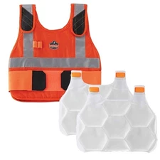 Ergodyne Chill-Its 6215 Premium FR Phase Change Cooling Vest-Cold Packs Included