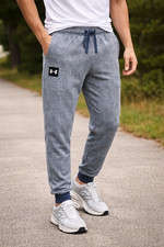 Under Armour Rival Fleece Logo Joggers Mens L Soft Warm Gray Athleisure Pants