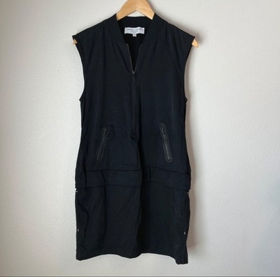 Derek Lam 10 Crosby Athleta Dress Womens S Black Utility Half Zip Sleeveless