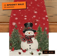 Artoid Mode Snowman Christmas Table Runner Home Party Decor 13x72 Inch