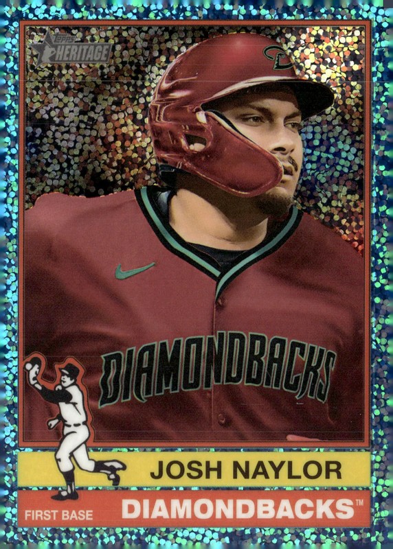 2025 Topps Heritage Josh Naylor #49 Black Border Chrome Refractor