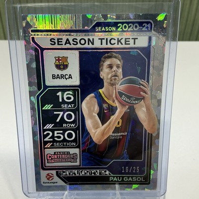 2025-26 Panini Contenders EuroLeague Pau Gasol Cracked Ice 16/25 Jersey Match