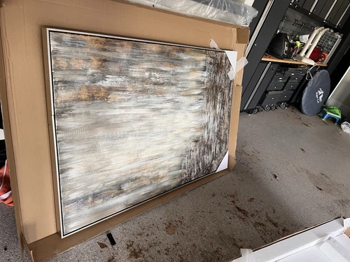 Uttermost Desert Rain Wood and Plastic Hand Painted Canvas in Multi-Color - Picture 2 of 4