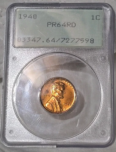 1940 Lincoln Wheat Cent Proof PR64RD PCGS Rattler