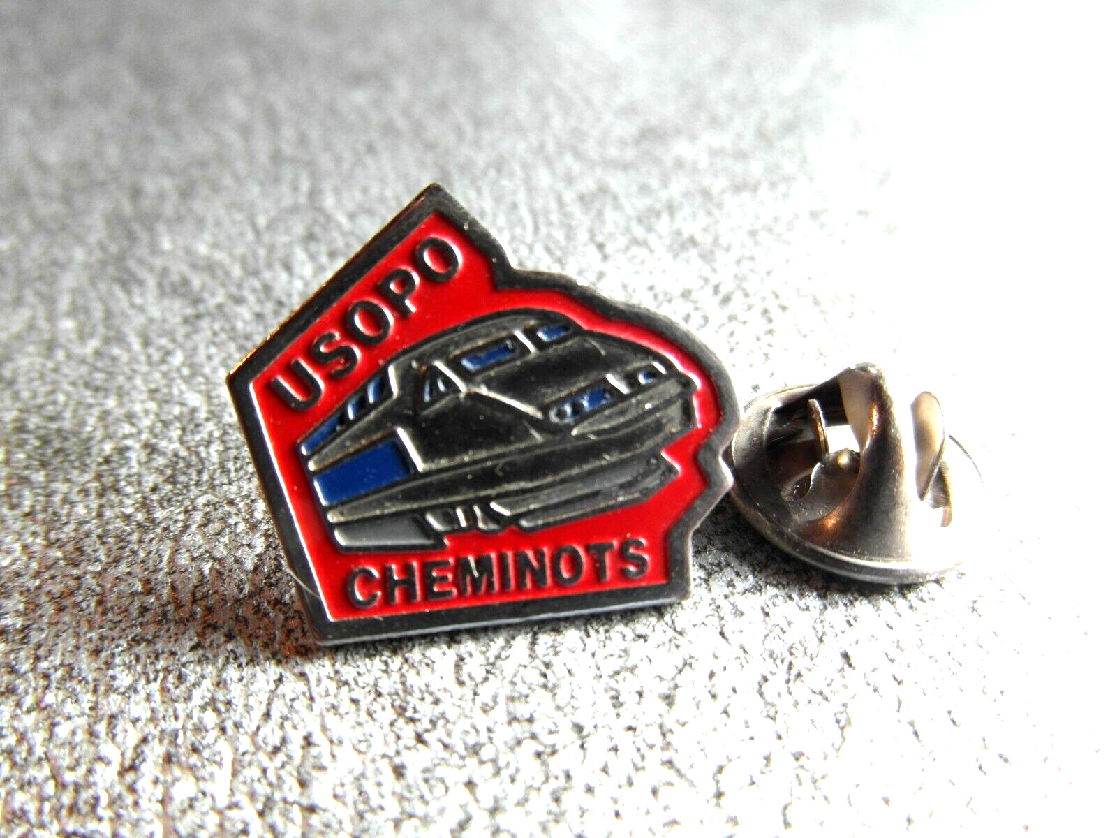 RARE PINS PIN'S - TRAIN 227 - TGV CHEMINOTS USOPO - METRO RER RATP SNCF