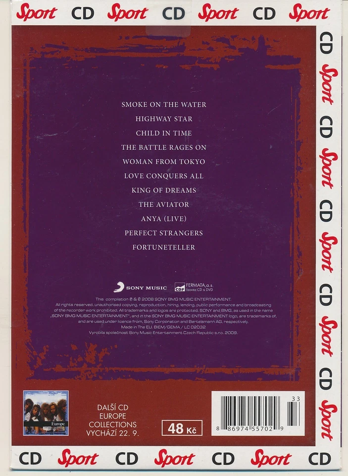 Deep Purple 2008 2009 A5 Cardsleeve Czechia CD  New sealed - Image 2 of 4