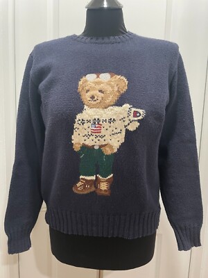 Vintage Polo Sport Ralph Lauren Polo Bear Knit Sweater Women's