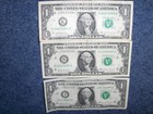 LOT OF THREE U.S. ONE DOLLAR NOTES WITH CRAZY 3-OF-A-KIND SERIAL NUMBERS! NICE! — photo 3
