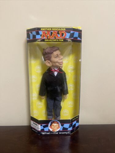 1998 Vintage Alfred E Neuman "Mad Magazine" DOLL  Action Figure Collector Item - Afbeelding 1 van 6