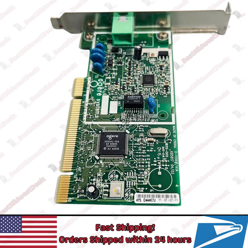 Agere Systems HP P/N:5187-5216 D-11561 # / A1A KB5817 Fax Modem Card 56K - Image 2 of 4