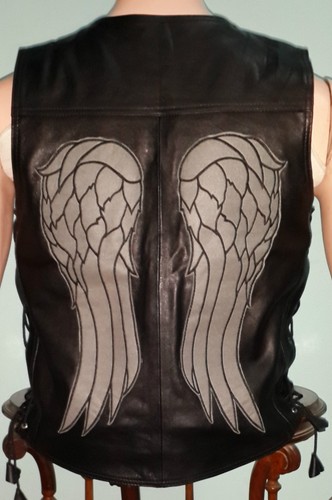 DARYL DIXON ANGEL WINGS LEATHER VEST 