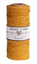Gold Hemp Cord 20 1mm from Hemptique 100 Natural String Jewelry Crafts