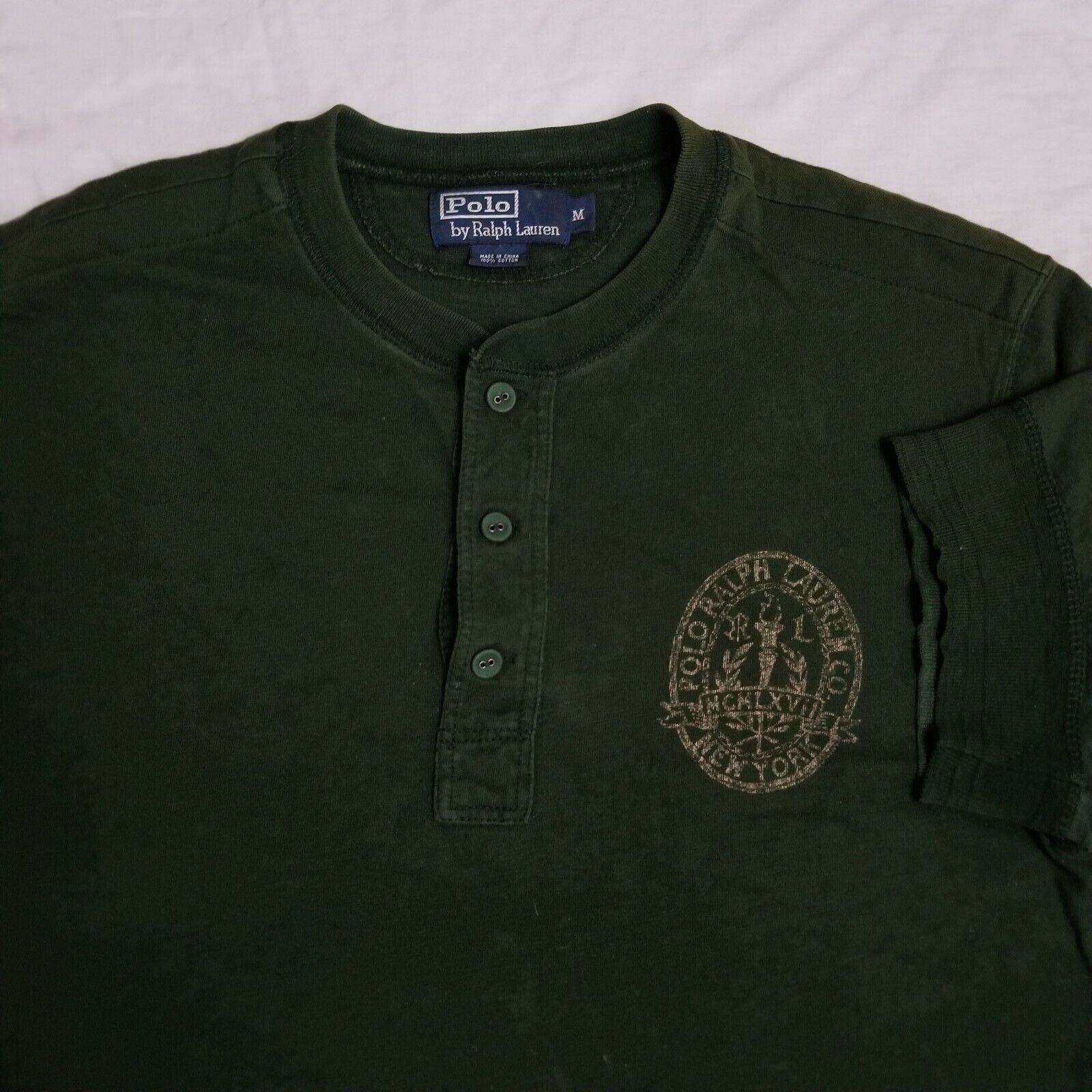 VTG Polo Ralph Lauren Henley Shirt New York MCMLX… - image 1