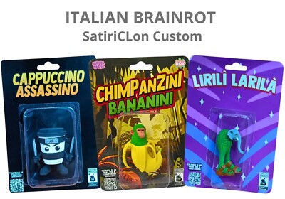 BRAINROT Customs Set x3~ CAPPUCCINO + CHIMPANZINI + LIRILI LARILA