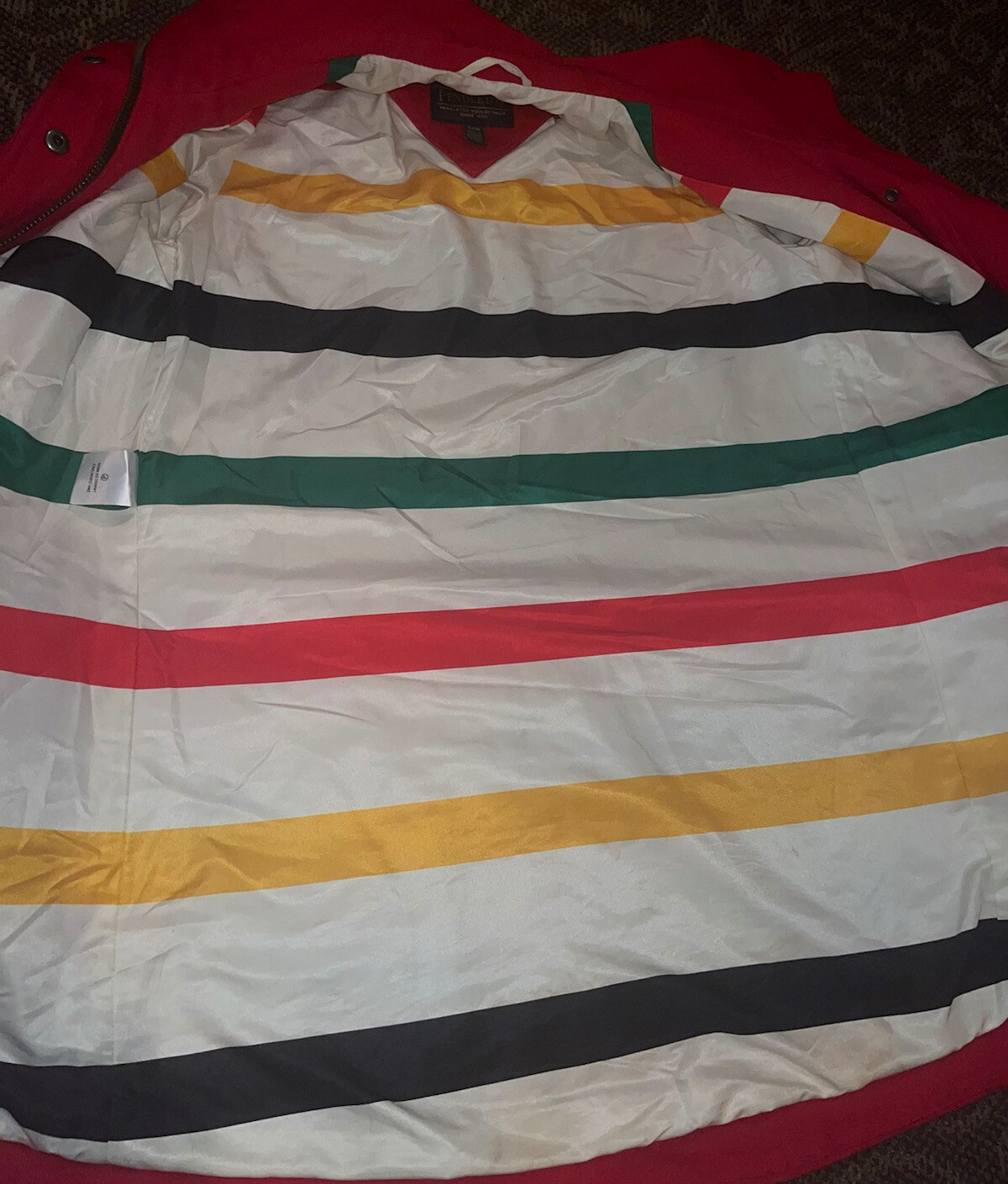 Women’s Pendleton Toggle Wool Red Trench Peacoat … - image 10