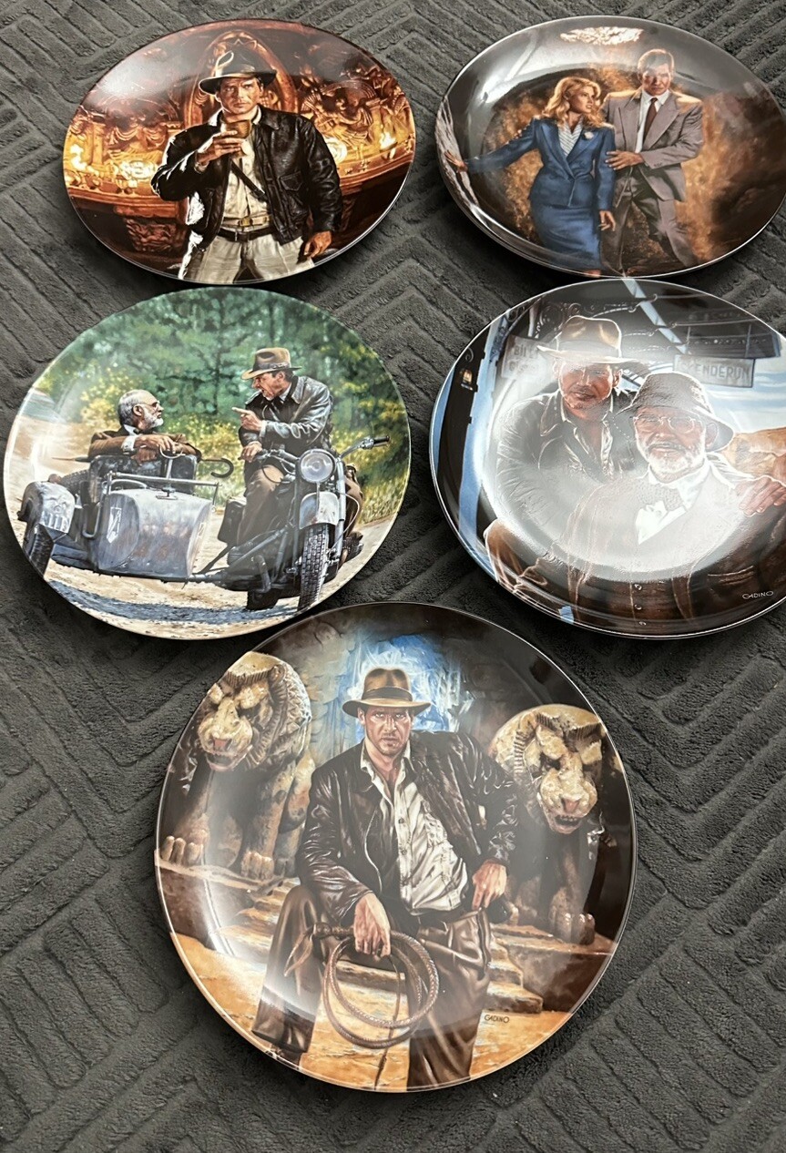 Bradford Exchange Delphi Indiana Jones Last Crusade 5-Plate Collector Set