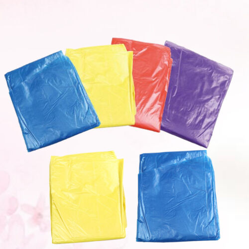 6 Pcs Rain Coat Rain Poncho Thicken Raincoat Hood Adult Raincoat