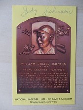 Judy Johnson Autographed 3 1/2