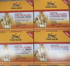 Tiger Balm Pain Relieving Large Patch, 4" x 8", 4ct Each (Pack of 4)