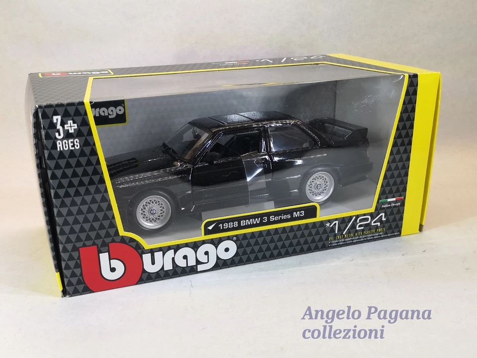 modellino auto 1/24 BMW M3 e30 serie 3 del 1988 modellini della BBurago die cast - Immagine 2 di 4