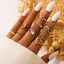 miniature 41 - 2021 Fashion Women Boho Retro Silver/Gold Finger Knuckle Rings Set Jewelry Gift